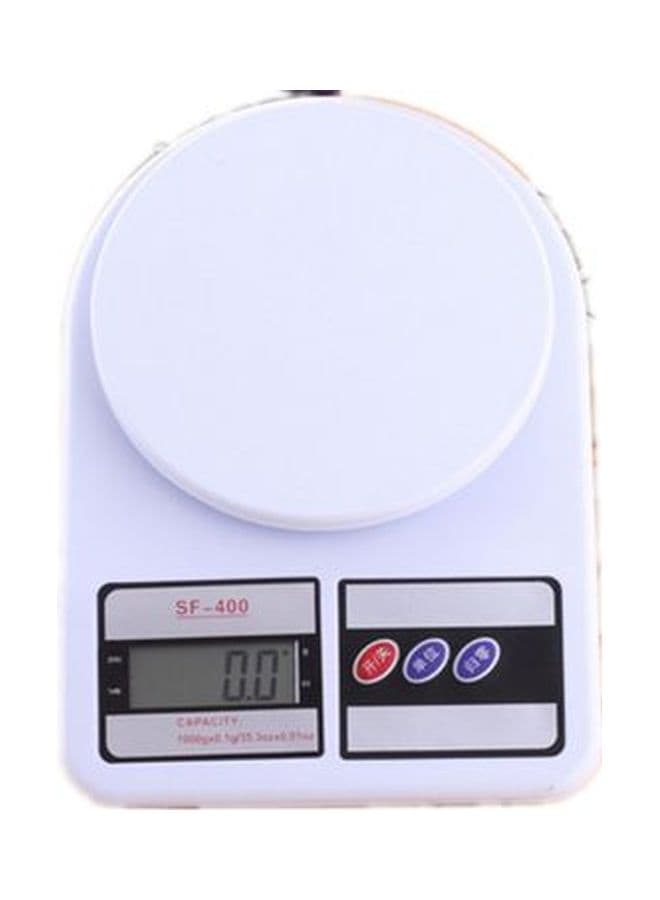 Digital Weighing Scale White/Black 19x25x5cm