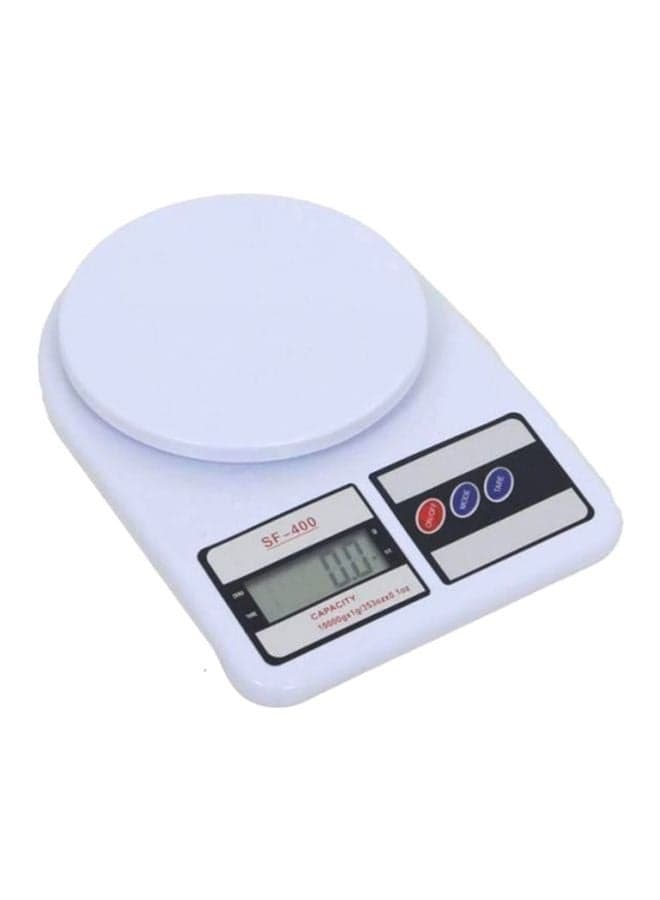 Electronic Scale With LCD Display White
