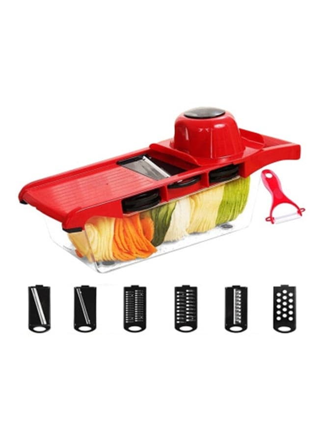Multifunctional Stainless Steel Vegetable Cutter Red/Black 425grams