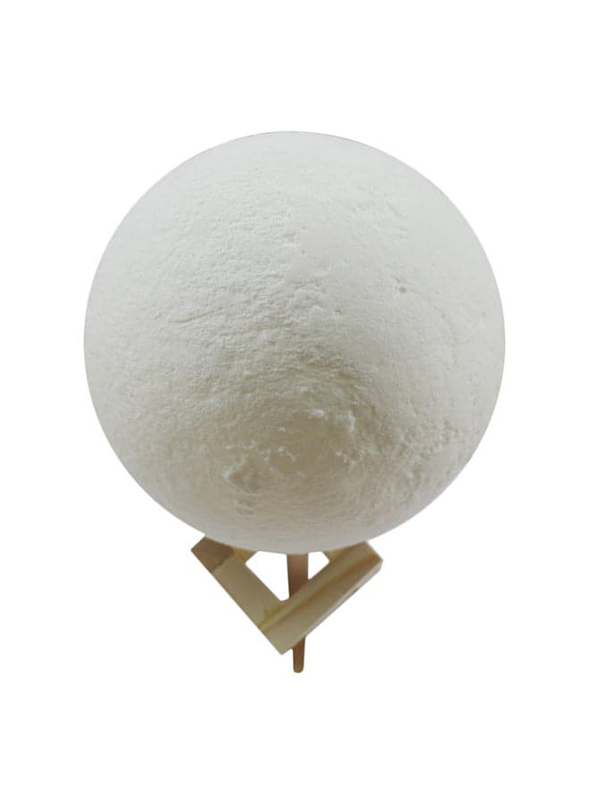 2-Colour Dimmable Night Lamp With Wooden Stand White 20cm