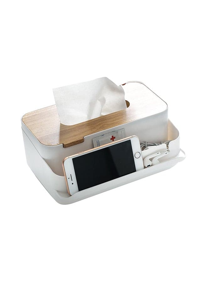 Multi-Purpose Tissue Box White 23.8 x 17.5 x 10.2centimeter