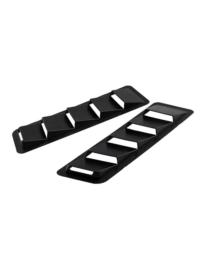 2-Piece Universal Car Air Intake Scoop Bonnet Hood Vent Louver Cooling Panel Trim Set