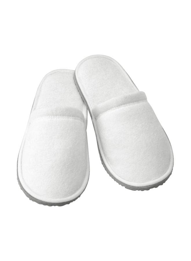 Polyester Bath Slippers White S/M