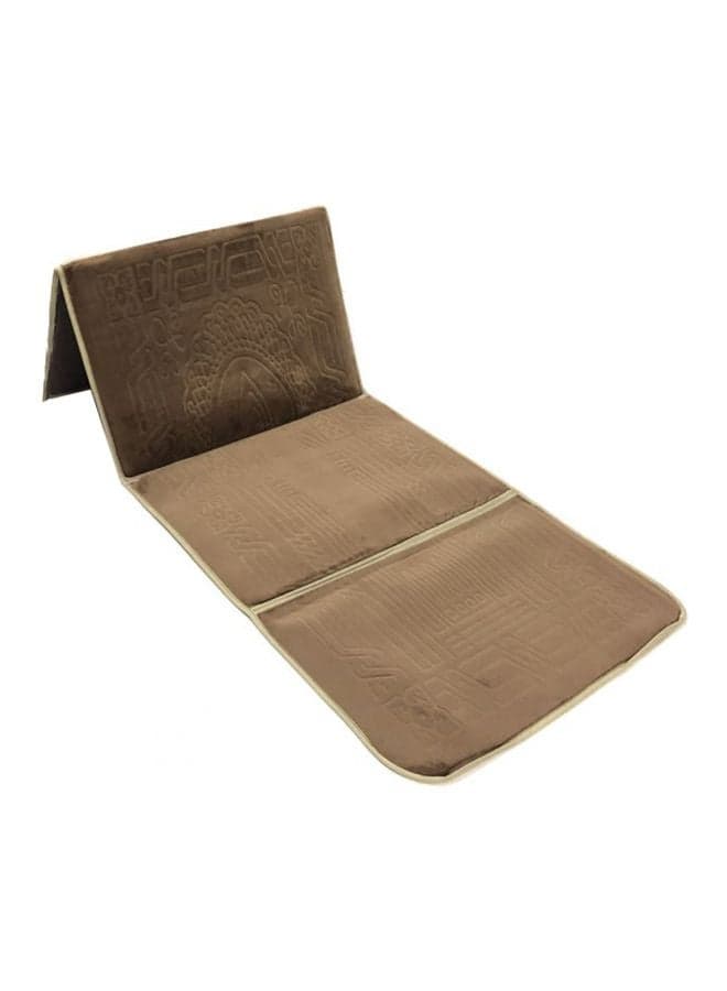 Foldable Prayer Mat With Backrest Beige 54x110cm