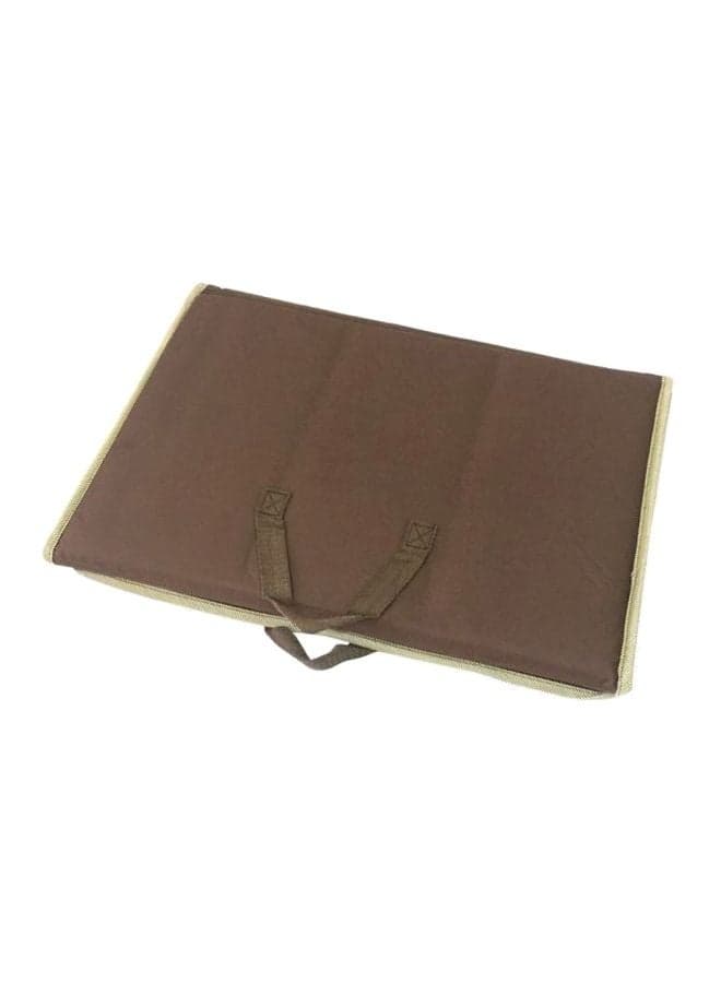 Foldable Prayer Mat With Backrest Brown 54x114cm