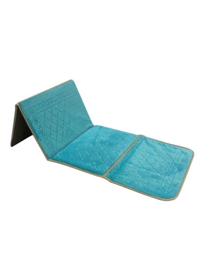 2-In-1 Foldable Prayer Mat And Backrest Sea Light Blue 145x54cm