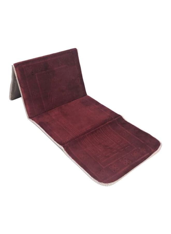 2-In-1 Foldable Prayer Mat Maroon 147x55cm
