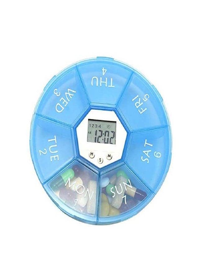 7 Day Weekly Pill Organizer Box With 4 Alarm Reminders