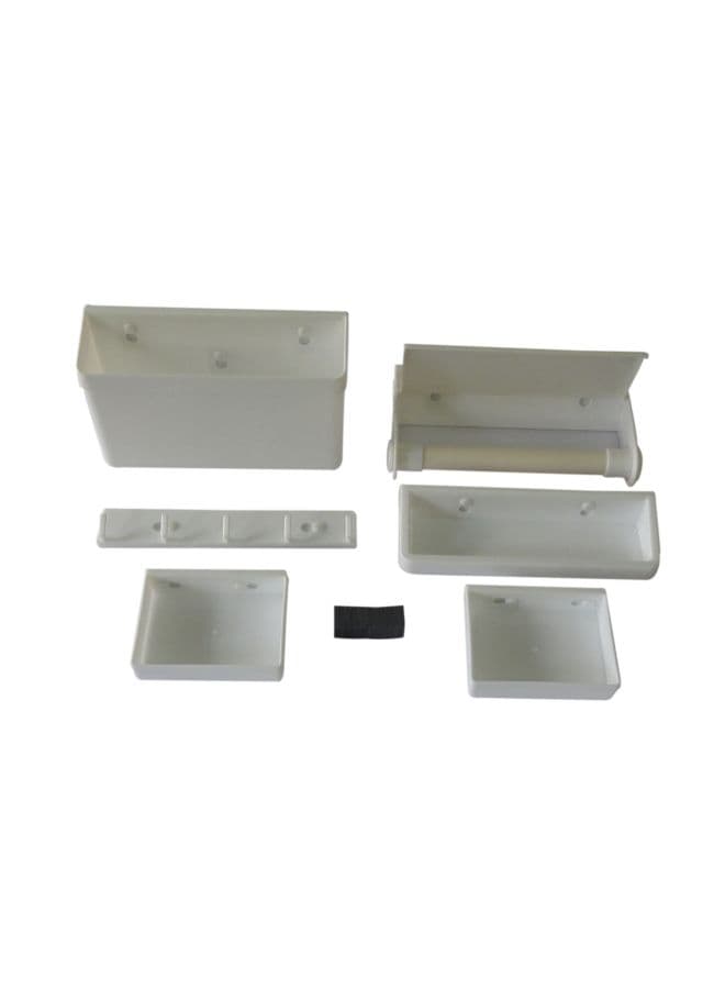 5-Piece Magnetic Refrigerator Shelf Storage Rack Set AS936HL1CFTJZNAFAMZ-22058869 White