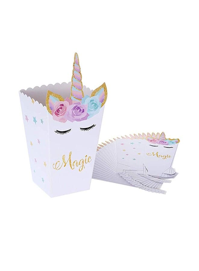 24-Piece Unicorn Popcorn Snack Box