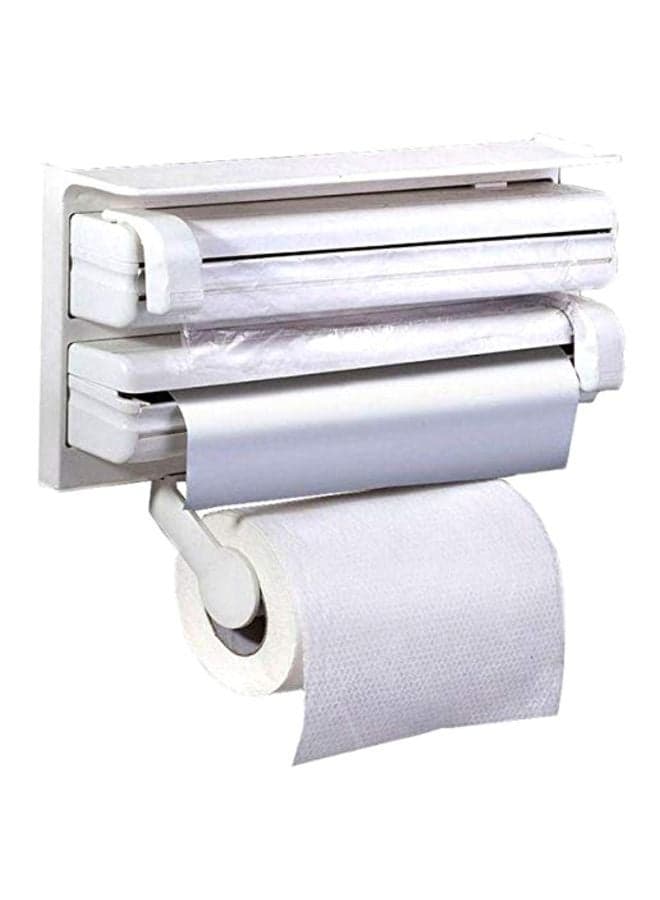 Kitchen Triple Paper Dispenser And Holder White