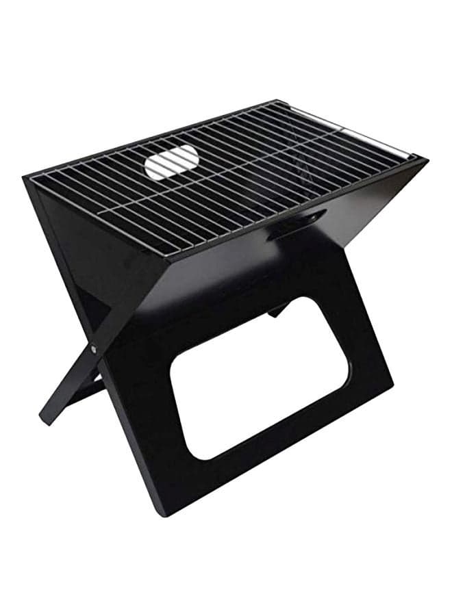 Portable Charcoal Grill Black/Silver 35.5x2.54cm