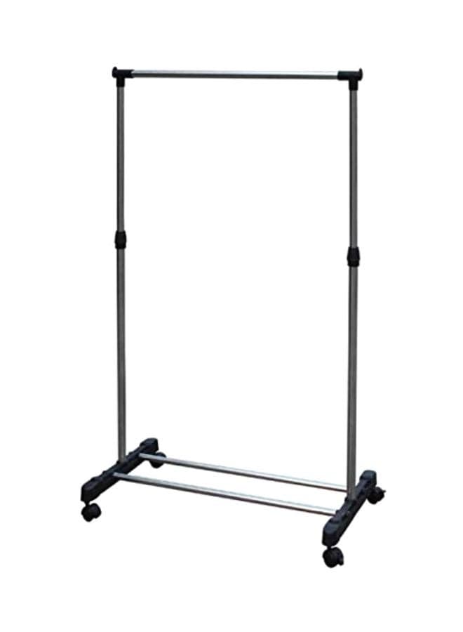Single Pole Cloth Rack Silver/Black 78x45x160cm
