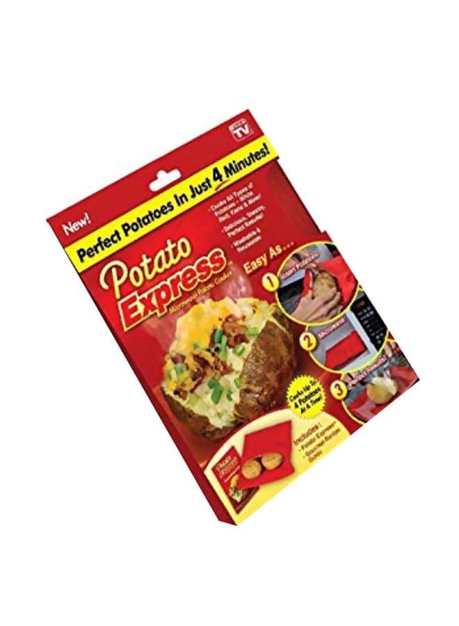 Potato Express Microwave Potato Cooker Bag Red