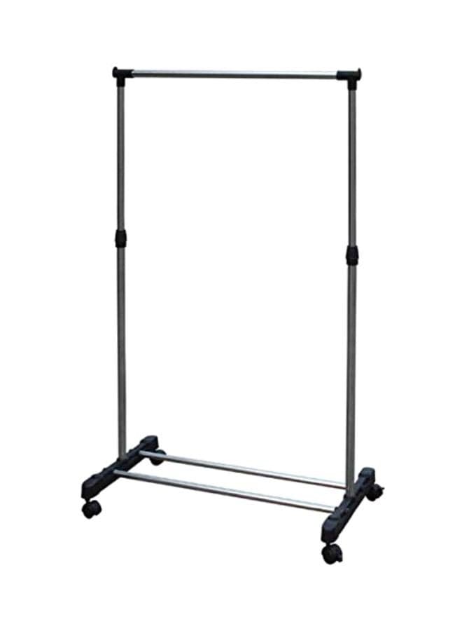 Single Pole Cloth Rack Silver/Black