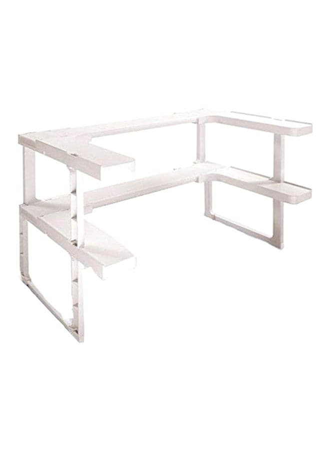 Shelf Stackable Spice Rack Organizer White 7.2x33x28.6cm