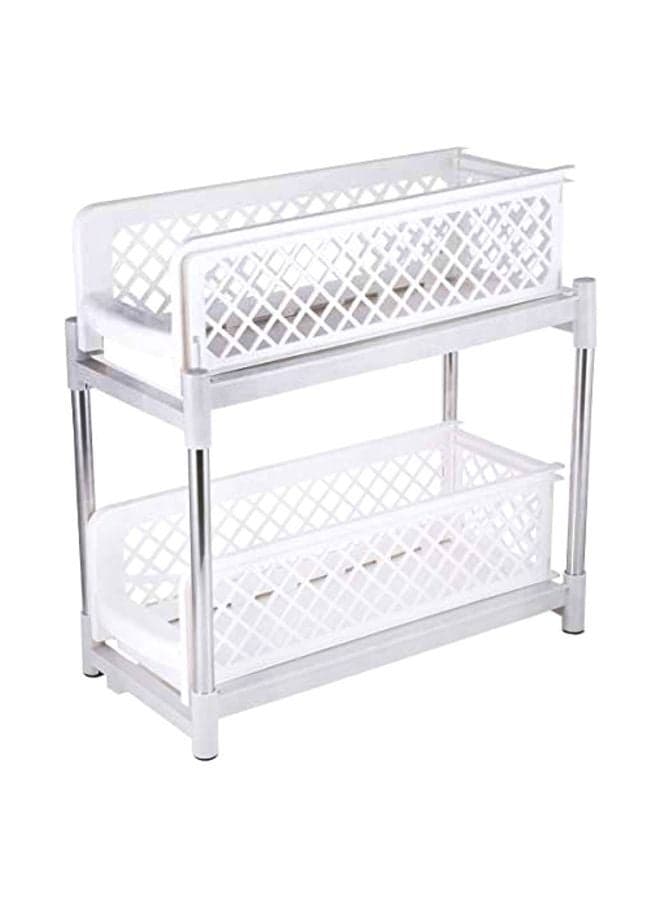 Plastic Drawer Basket White