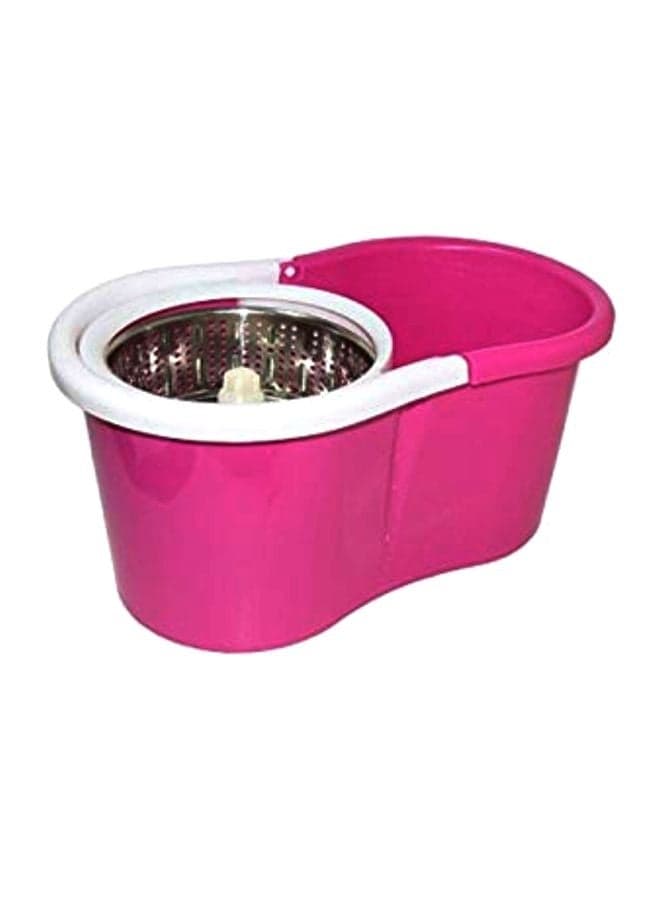 2-Piece 360 Degree Spin Mop With Bucket Set Purple/Silver/White
