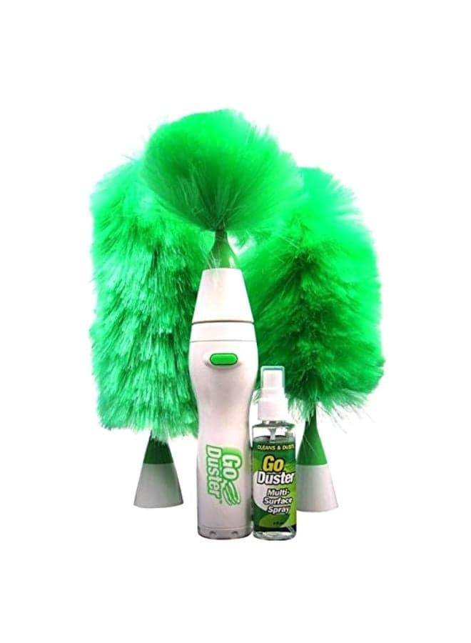 4-Piece Dry Brush Duster Set Green/White 3.1 x 5.8 x 11inch