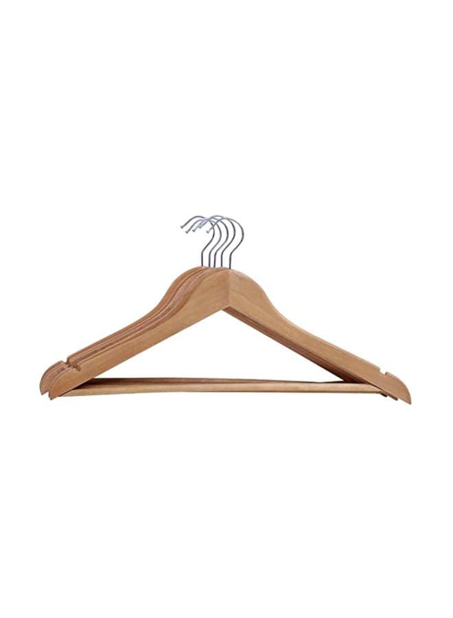 5-Piece Wooden Hangers Beige