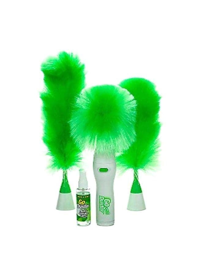 4-Piece Cleaning Set With Cleaner Spray White/Green