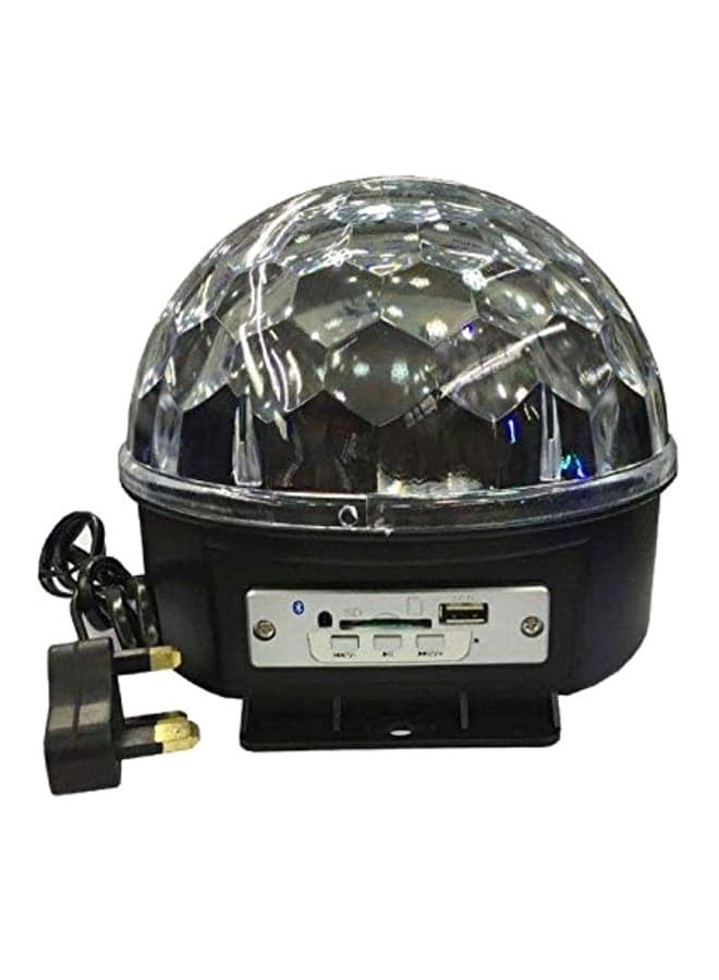 Led Crystal Magic Ball Light With MP3 Player Black/White 19 x 19 x 17cm