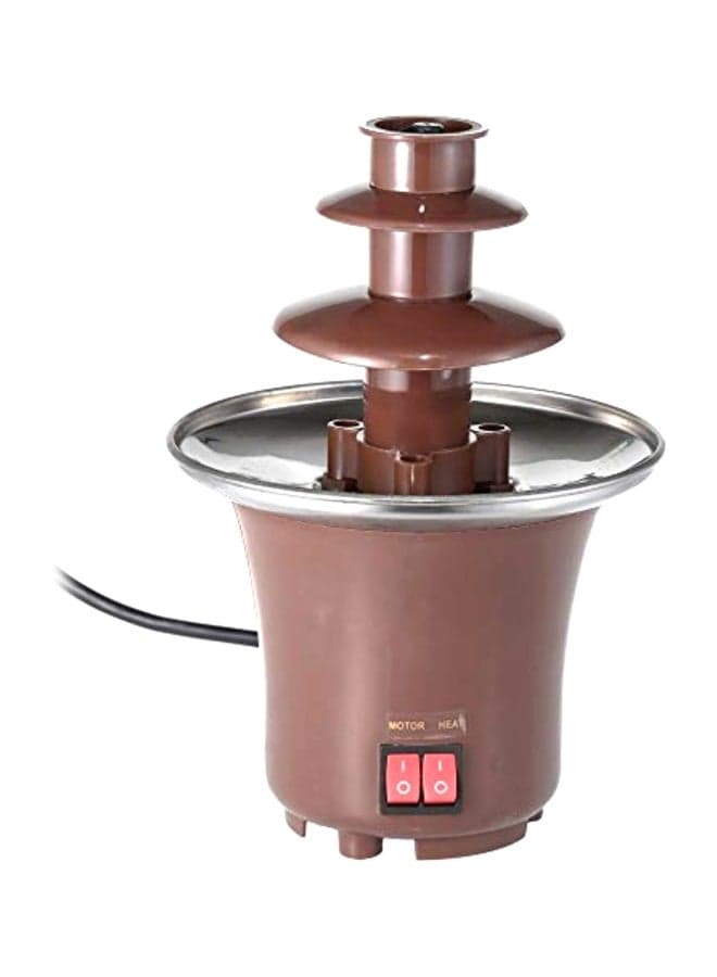 3 Tier Mini Chocolate Fountain B07MX2MWZ6 Brown/Silver