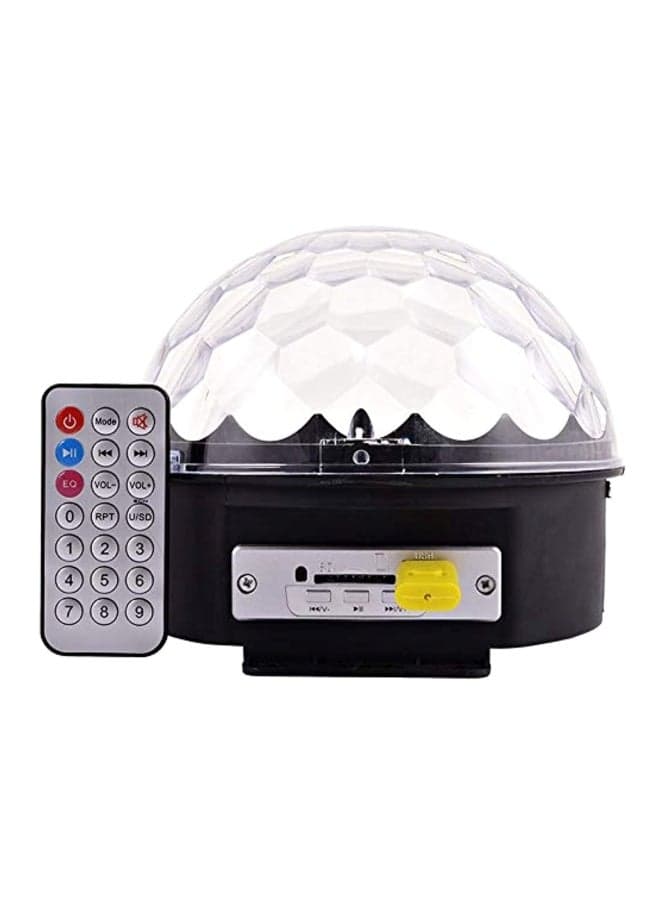 LED Crystal Magic Ball Light With Remote Clear/Black