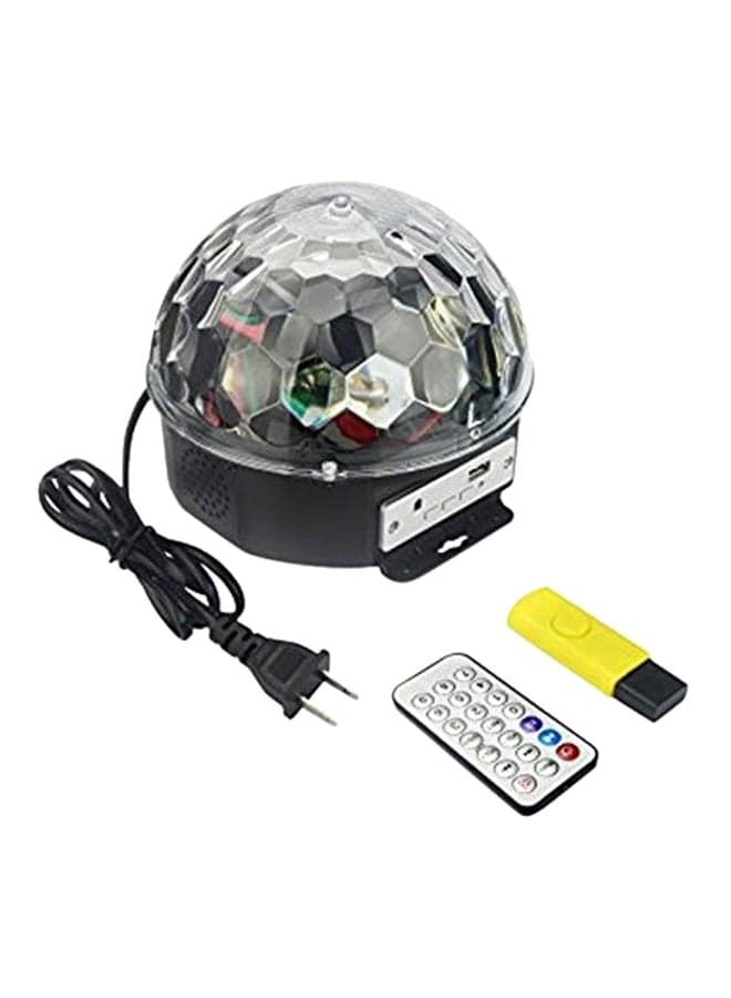 Crystal Magic Ball Stage Light With MP3 Player Black/Clear 30x25cm
