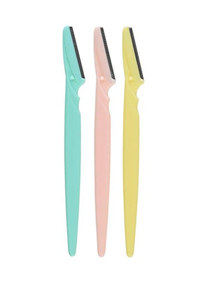 Pack Of 3 Eyebrow Shaper Razors Multicolour