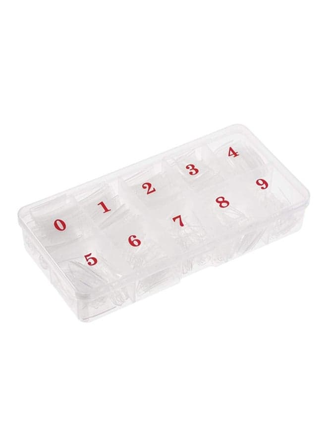 500-Piece Acrylic Style Artificial False Nail Set Clear