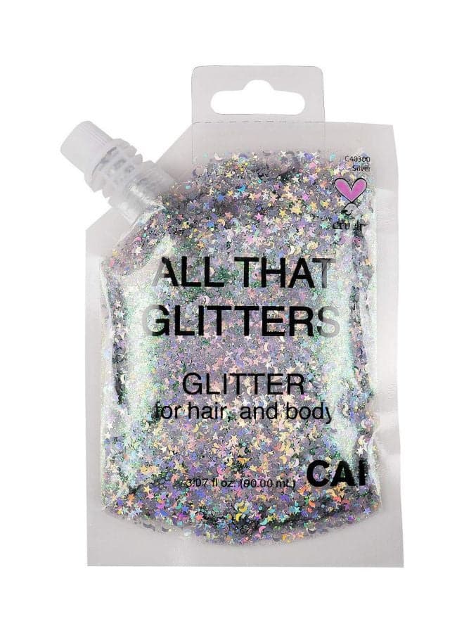 Glitter For Hair And Body Silver/Yellow/Red