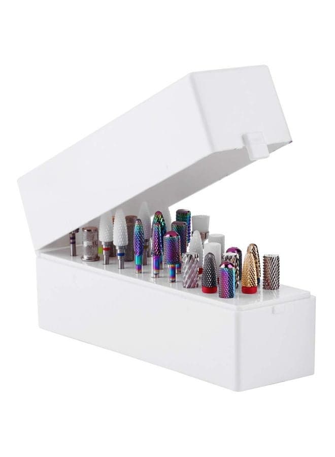 Nail Drill Bit Holder White