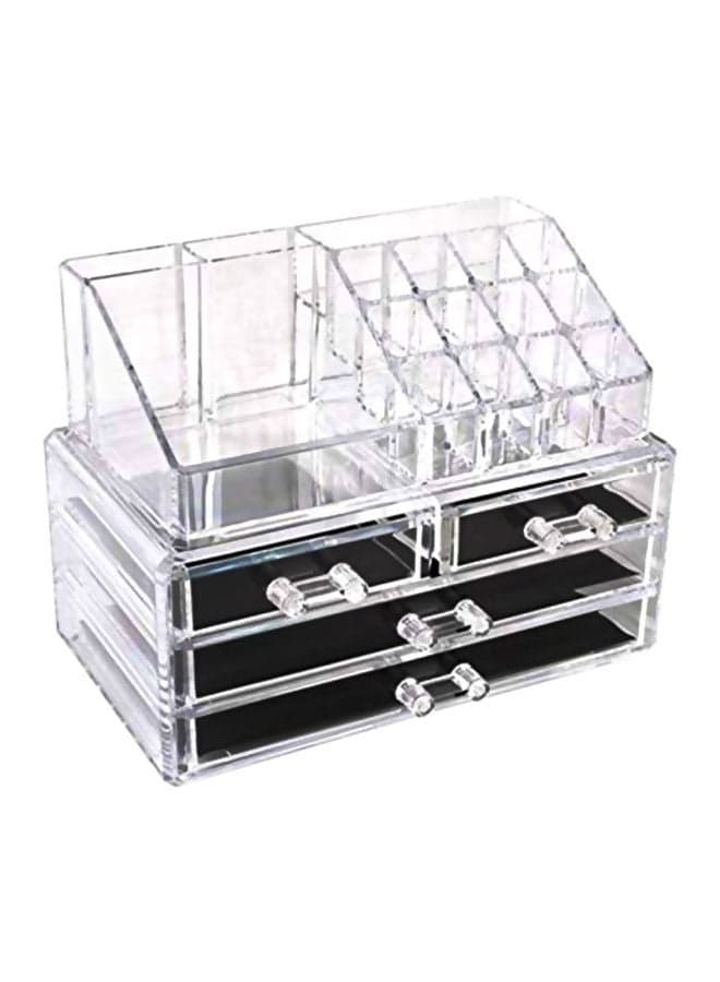 4-Drawer Cosmetic Organizer Clear