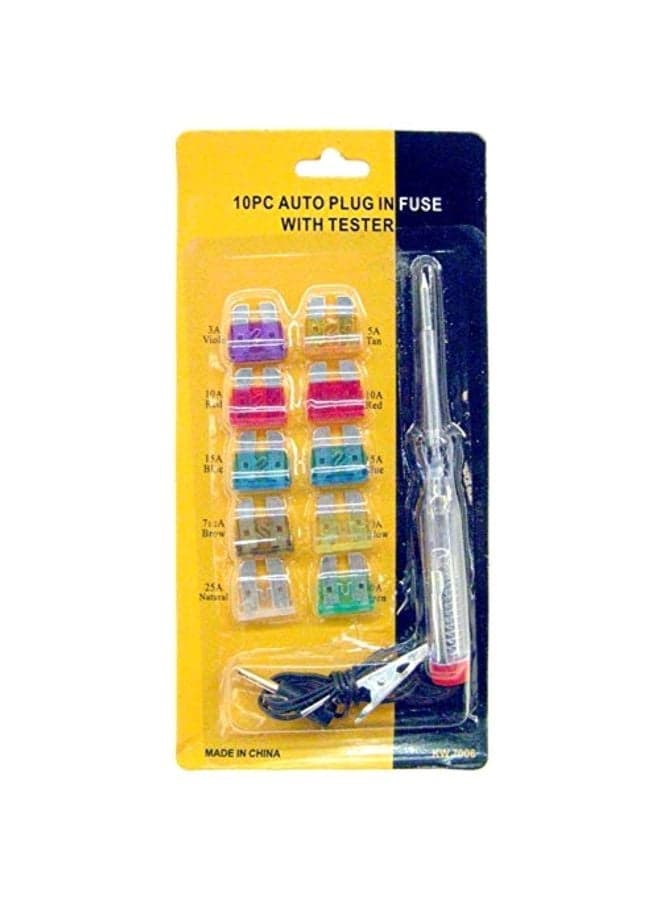 10-Piece Auto Plug-In Fuse Set