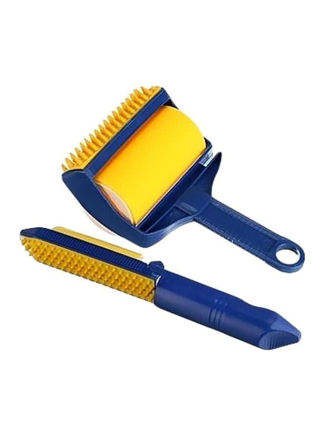 Dust Removing Lint Roller Brush Yellow/Blue