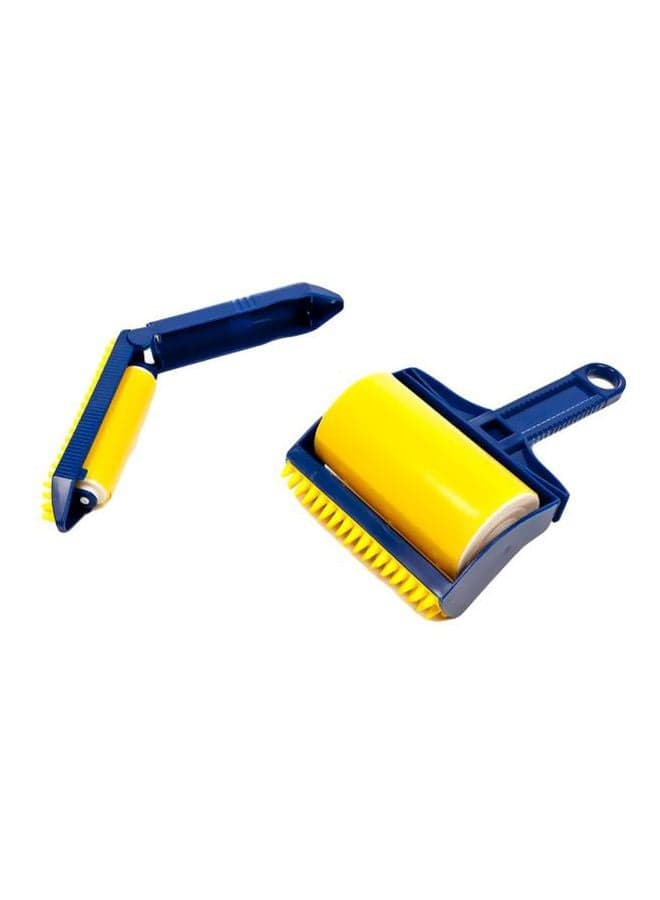 2-Piece Lint Removing Brush Yellow/Blue