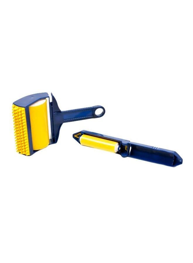 2-Piece Lint Removing Brush Set Yellow/Blue