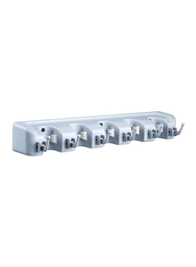 Wall Mount Mop And Broom Holder Grey