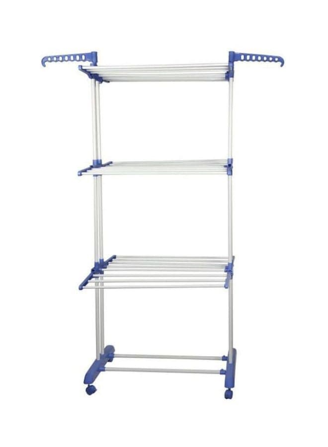 Clothes Drying Rack Silver/Blue