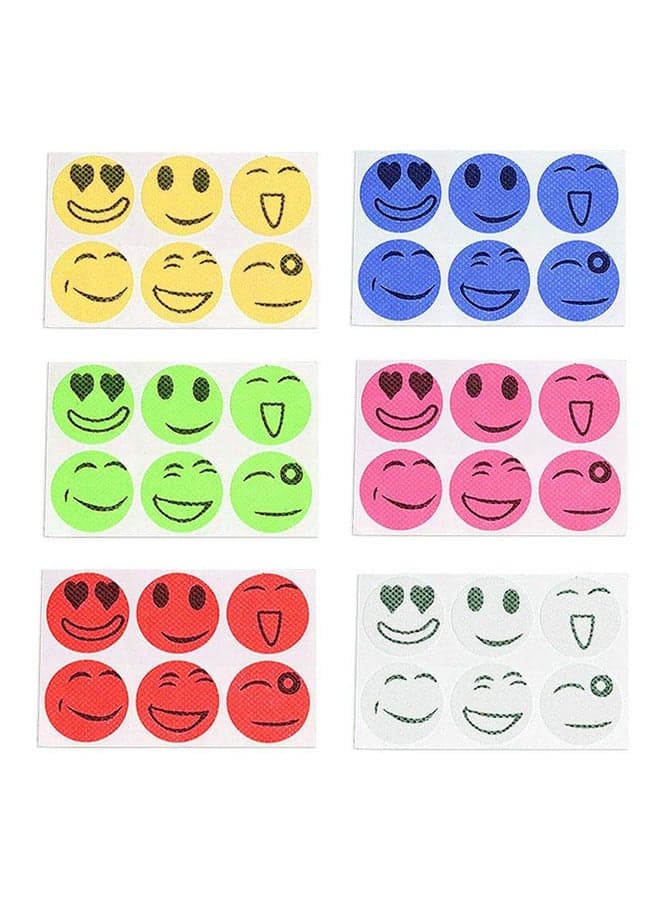 60 Piece Natural Non Toxic Mosquito Repellent Patch Stickers Multicolour 11.2x8centimeter