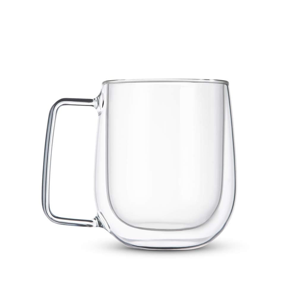 Double Wall Isolated Glass Coffee Mug Clear