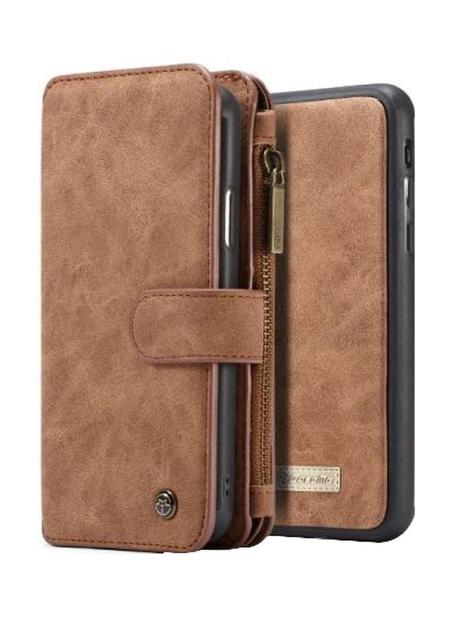 Flip Cover For Apple iPhone X Brown