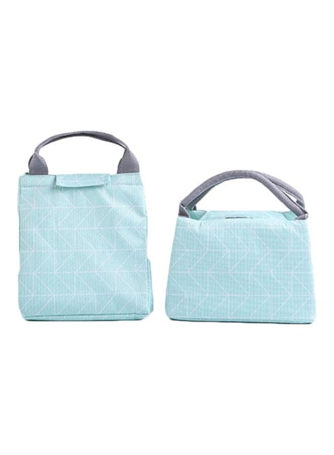 Thermal Insulated Lunch Bag Blue 23x15x16centimeter
