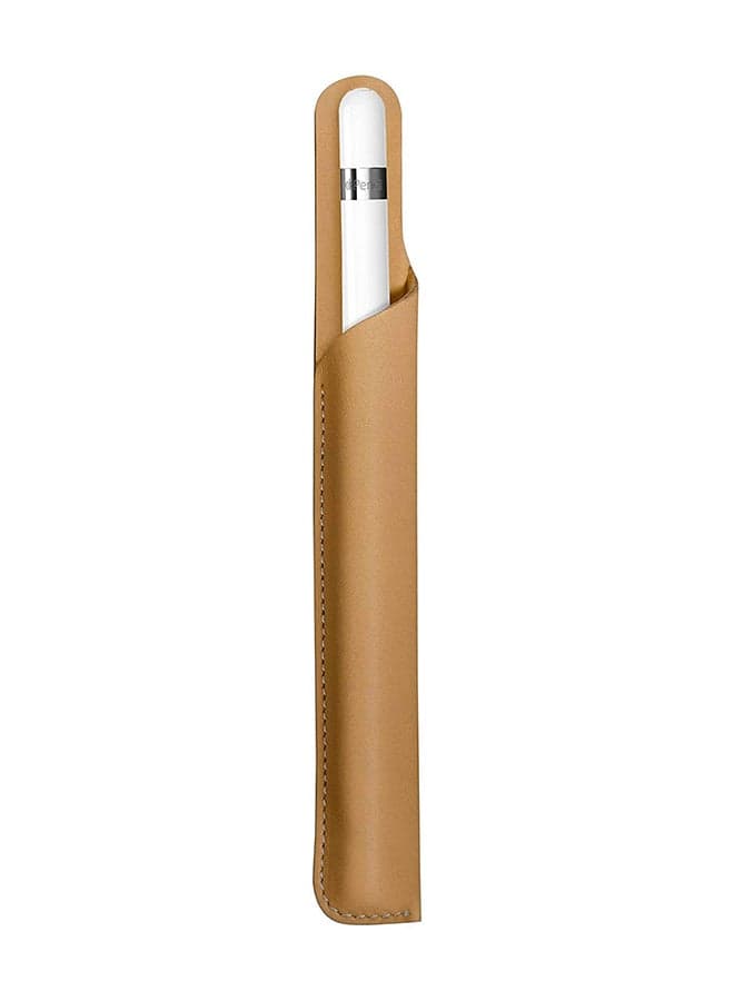Pencil Snap Magnetic Leather Case For Apple Pencil Brown