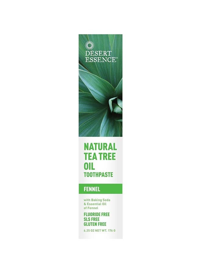Pack Of 4 Natural Tea Tree Oil Toothpaste 185ml