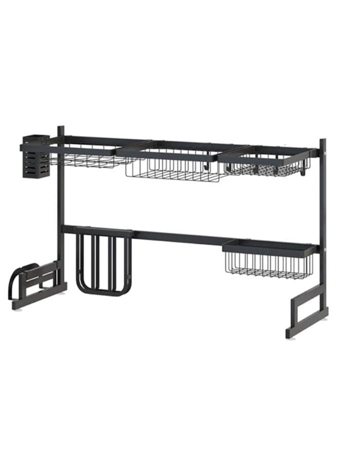 Over The Sink Dish Drainer Drying Rack Black