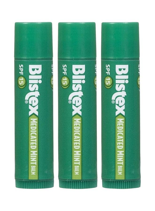 3-Piece Medicated Mint Lip Balm