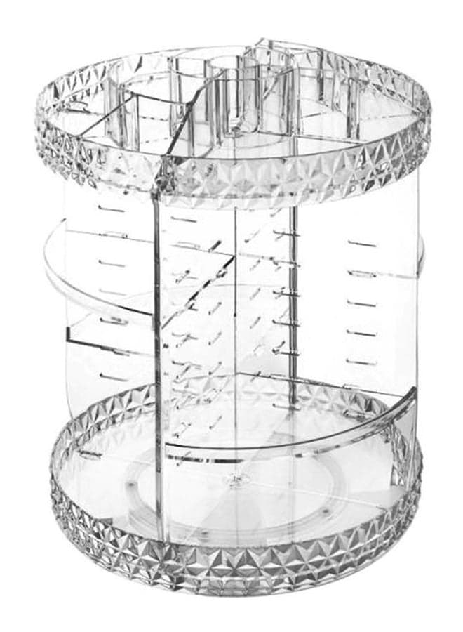 360-Degree Rotating Makeup Organiser Silver