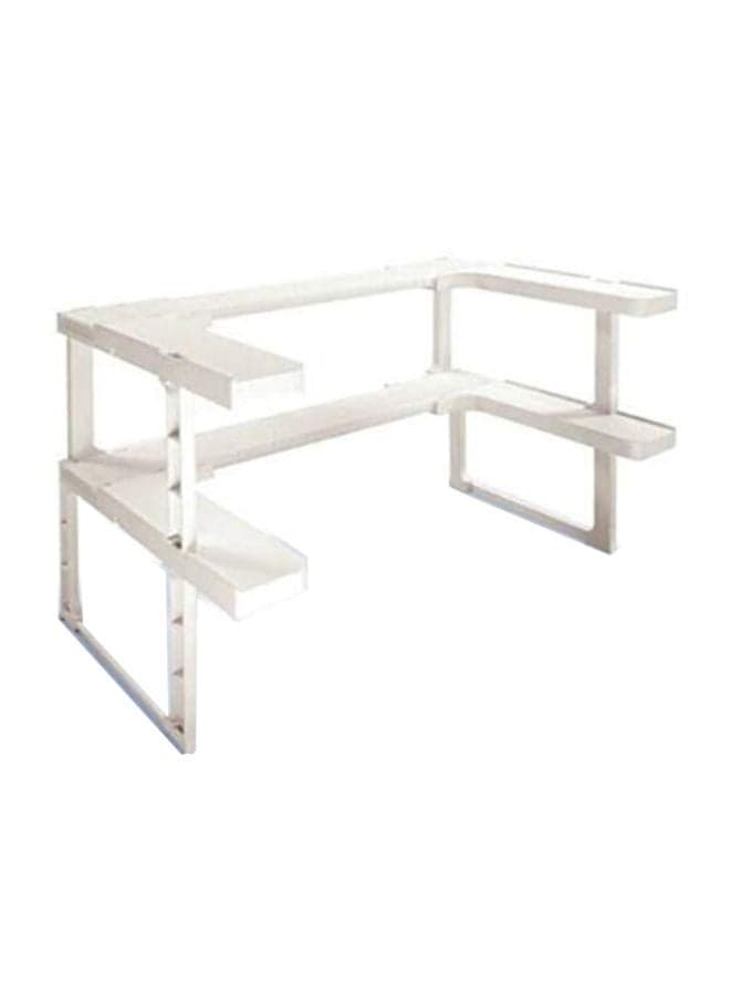 Shelf Stackable Spice Rack Organizer White 6.8x28x31.4cm